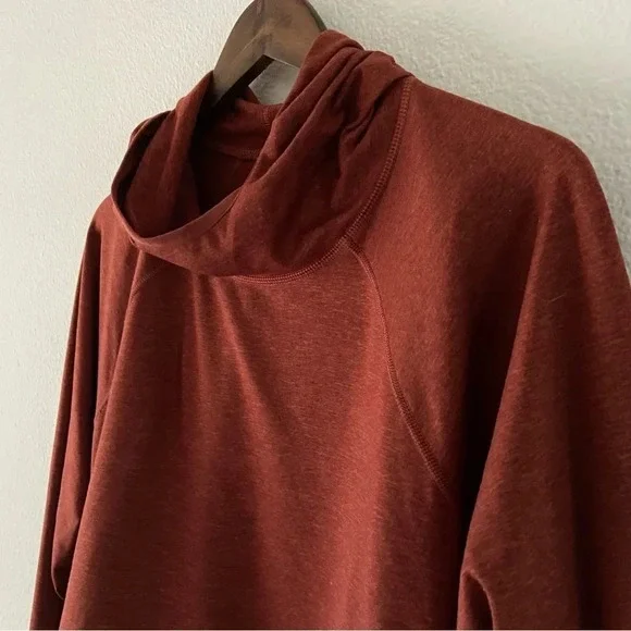 Old Navy XXL Cowlneck Cropped Pullover New Rust Athleisure Activewear Sporty - Picture 6 of 16